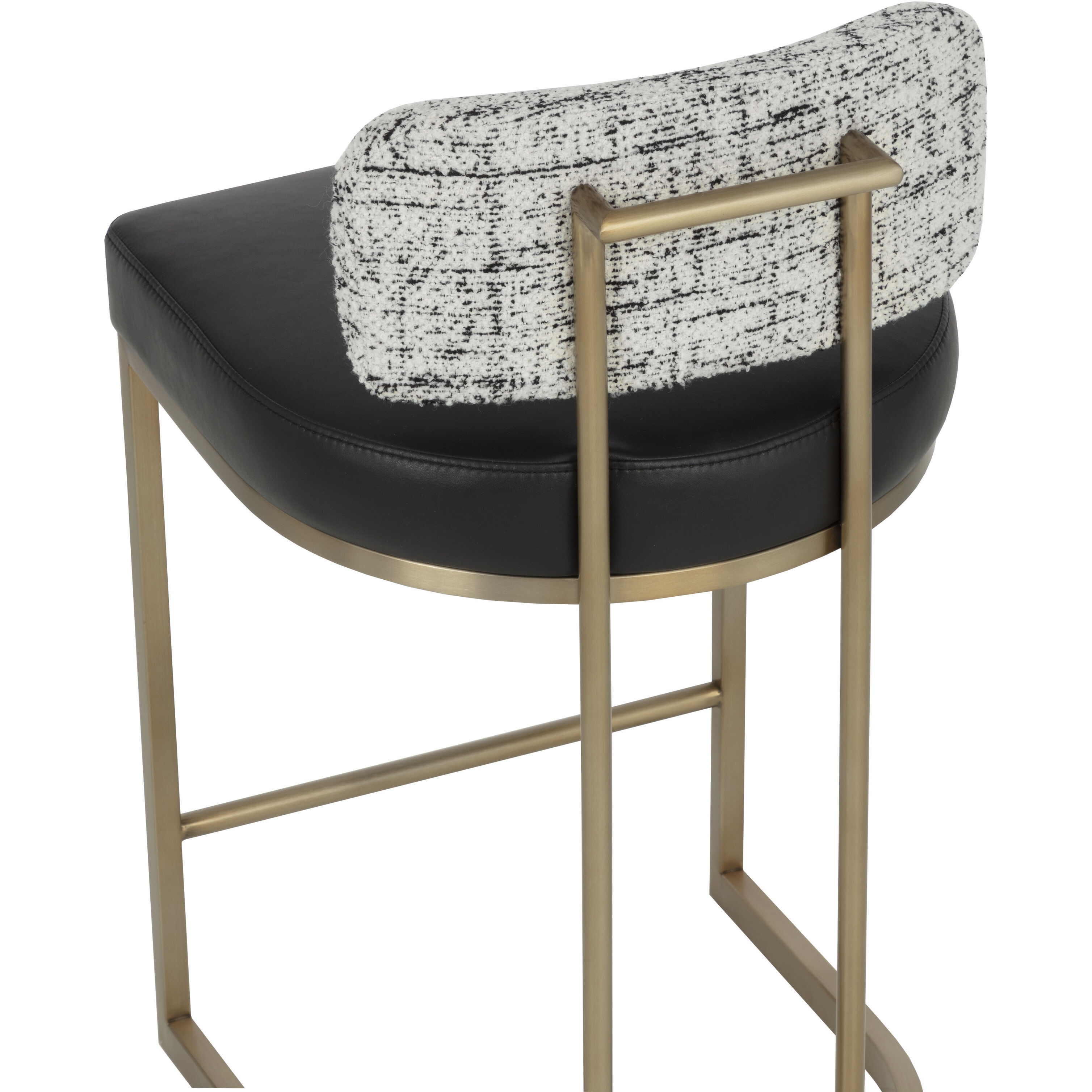 Larissa 34.5 inch Bravo Black / Halton Birch Counter Stool